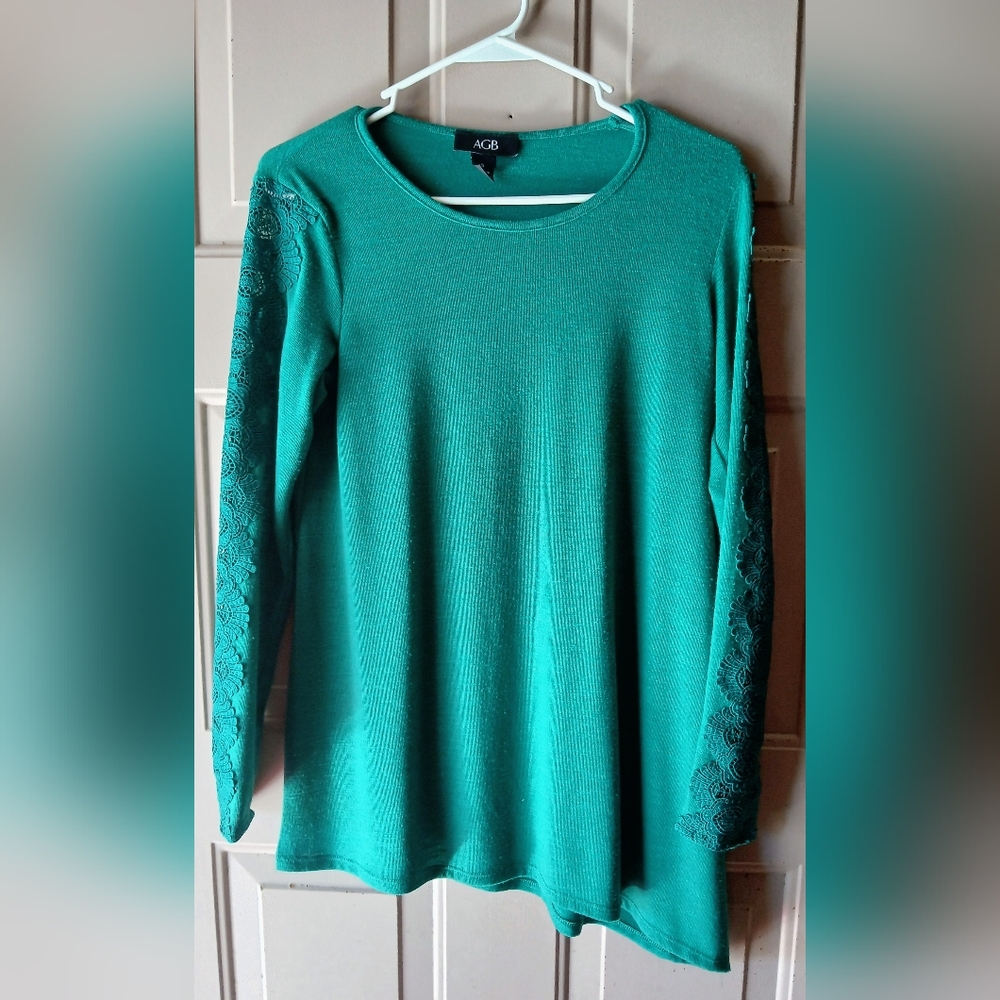 AGB Teal Knit Top